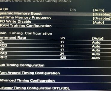 XMP profile tips?