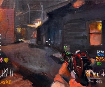 I made an oil painting of Buried