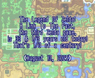 Happy 33.333rd to the third Zelda game! That's ⅓ of a century!