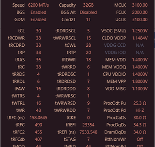 Memory timings help