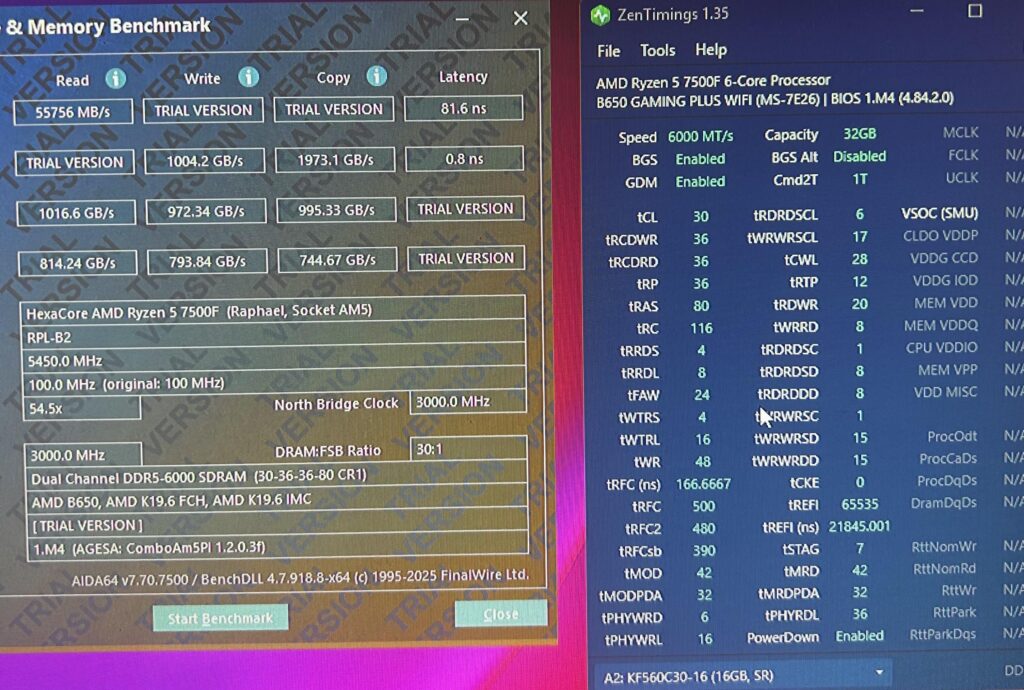 7500f and kf560c30bbek2-32 7500f and kf560c30bbek2-32