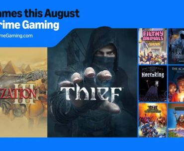 Prime Gaming August 2025 free games lineup