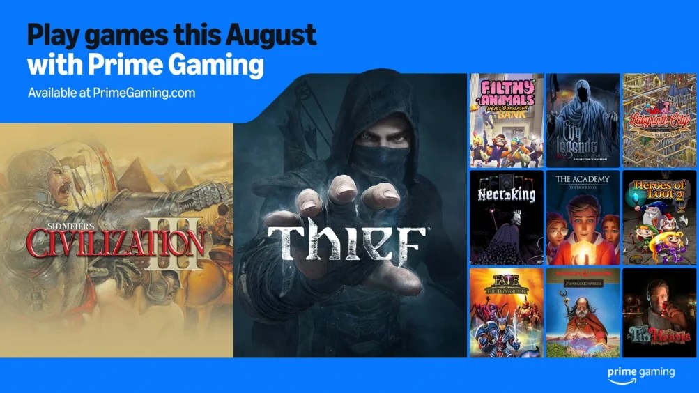 Prime Gaming August 2025 Update – Free Games, Amazon Luna Access & More Prime Gaming August 2025 free games lineup
