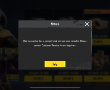 Purchase Error