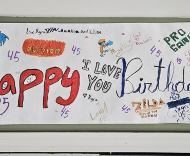 The poster my daughter and her friends made me for my bday (was on July 12th).