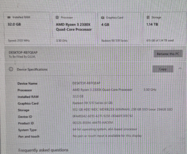 Specs/upgrade advice