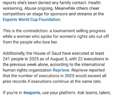 Esports World Cup is a Sportswashing Engine