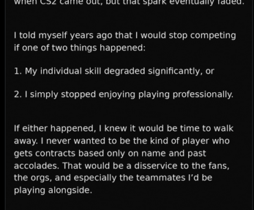 RUSH retires from CS