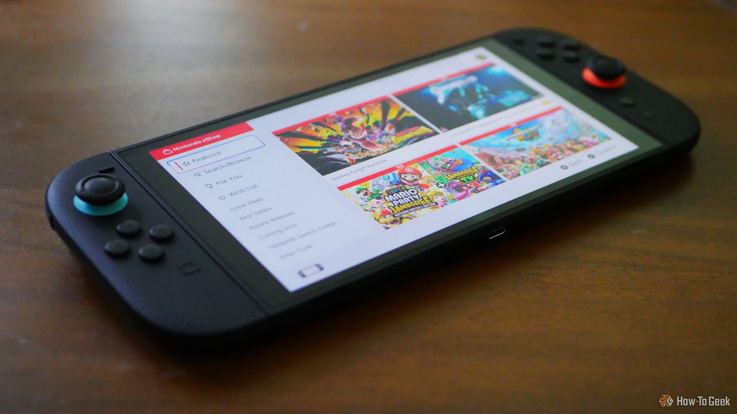 The Nintendo eShop open on a Nintendo Switch 2.