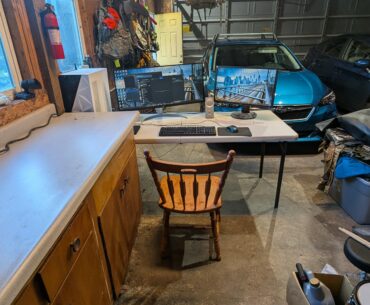 I moved my setup to my garage because I have three kids now.