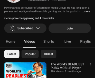 Can someone help me find this Indian YouTuber who was famous for playing PUBG mobile emulator with decent skills. Haven't touched pubgm in 5 years and thought about it randomly and decided to search for the old YouTubers I used to watch alot back then.