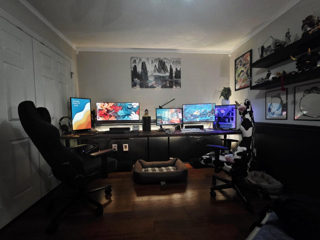 Better photo of his/hers and question on wall decor
