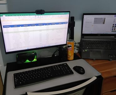 My battle station for 2+ years already! Any suggestions to improve it? I also have a headphone with a microphone underneath the table if in case I'm in a meeting.