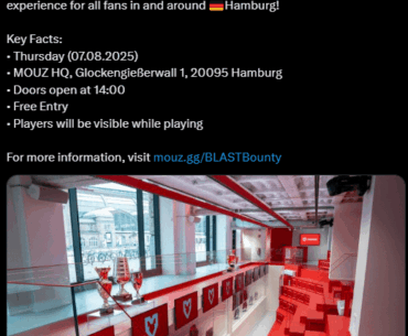 MOUZ will play their BLAST Bounty matches in an offline setting in front of crowd in their HQ