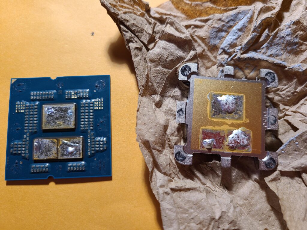 Newbie question - Is it liquid metal between CPU and IHS? Want to re-lid CPU