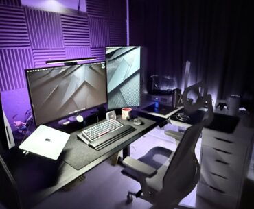 My updated setup at night