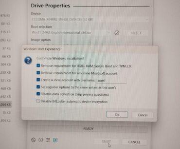 Decided to update my windows 11 iso for installs. Wasn't aware of these options before. No ms account needed