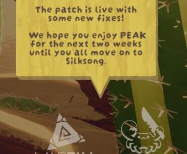 Cheeky note from the Peak devs today