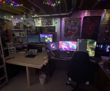 Parents basement setup