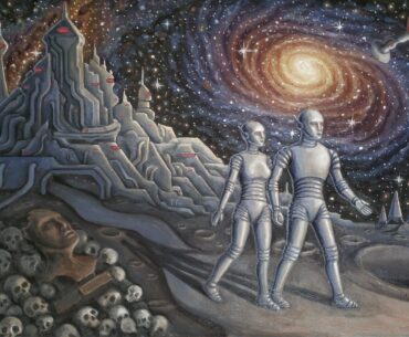 Transhumanist walk. Oil painting by me