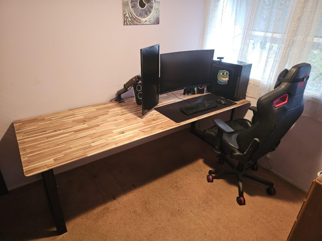 My battlestation and the desk I built that it's sitting on