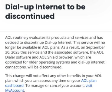 The End of an era for AOL Dial-up