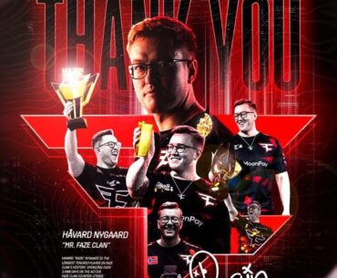 Rain is officially benched on FaZe Clan after almost 10 years - He is not retiring and looking for a new team as a rifler or IGL.