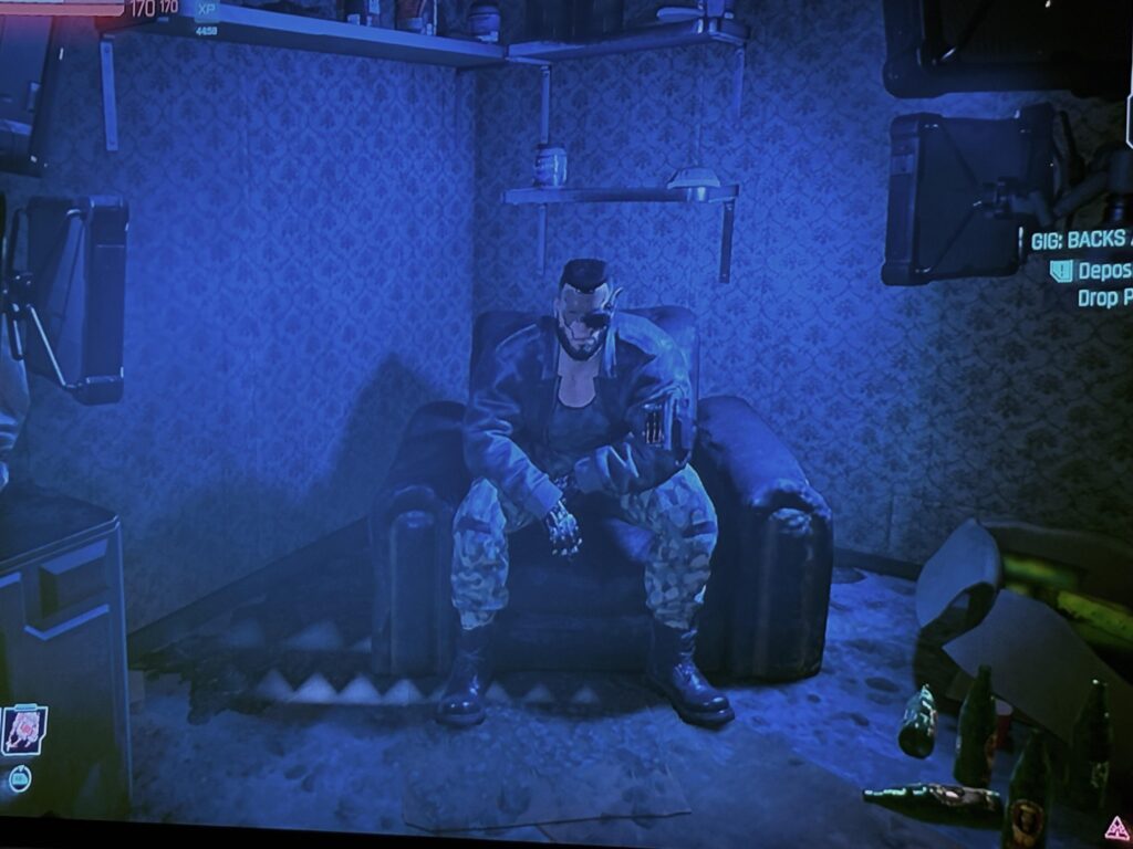 Holding the line with my battle choom. If I don’t leave, neither does he.
