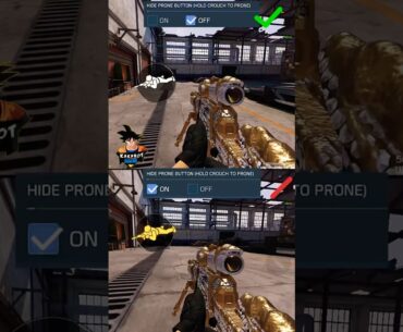 Hide prone button on/off codm #prosettings #gaming #shorts