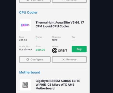 Could you rate this build for me? My budget is around £1100, and I’d really appreciate any suggestions that could either lower the cost or improve the performance of the PC.