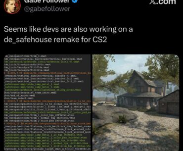 Data from the new update suggests the devs are reworking the arms race map Safehouse