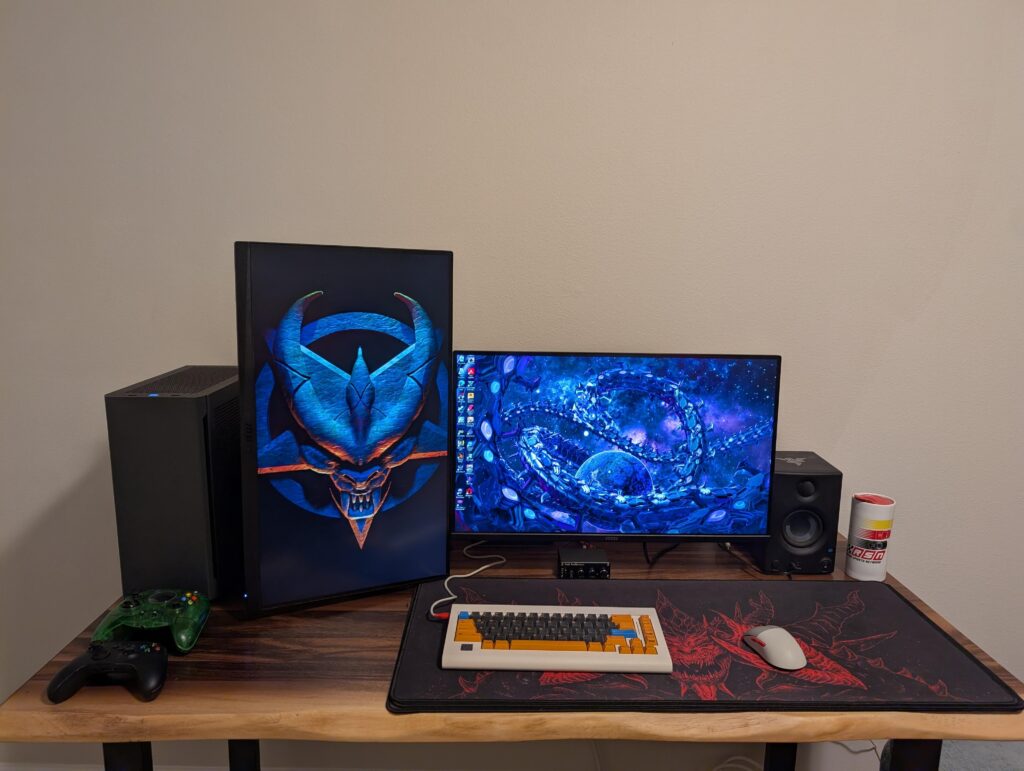 Compact ATX Desk Setup w/ Live Edge.