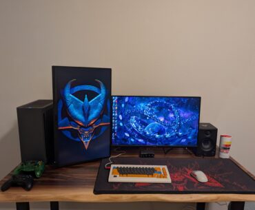 Compact ATX Desk Setup w/ Live Edge.