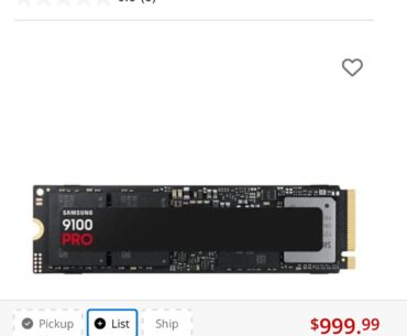 He’s here and he ain’t cheap. 8TB gen 5 from Samsung.