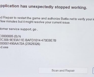 Error Code: 0xC0000005 (0) N what is the problem and what is the solve ?