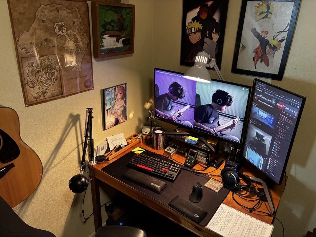 School/music/reflection setup