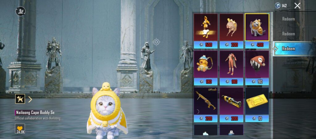Would I be able to get both the cat companion and the yellow outfit for under 400 Lucky Coins?