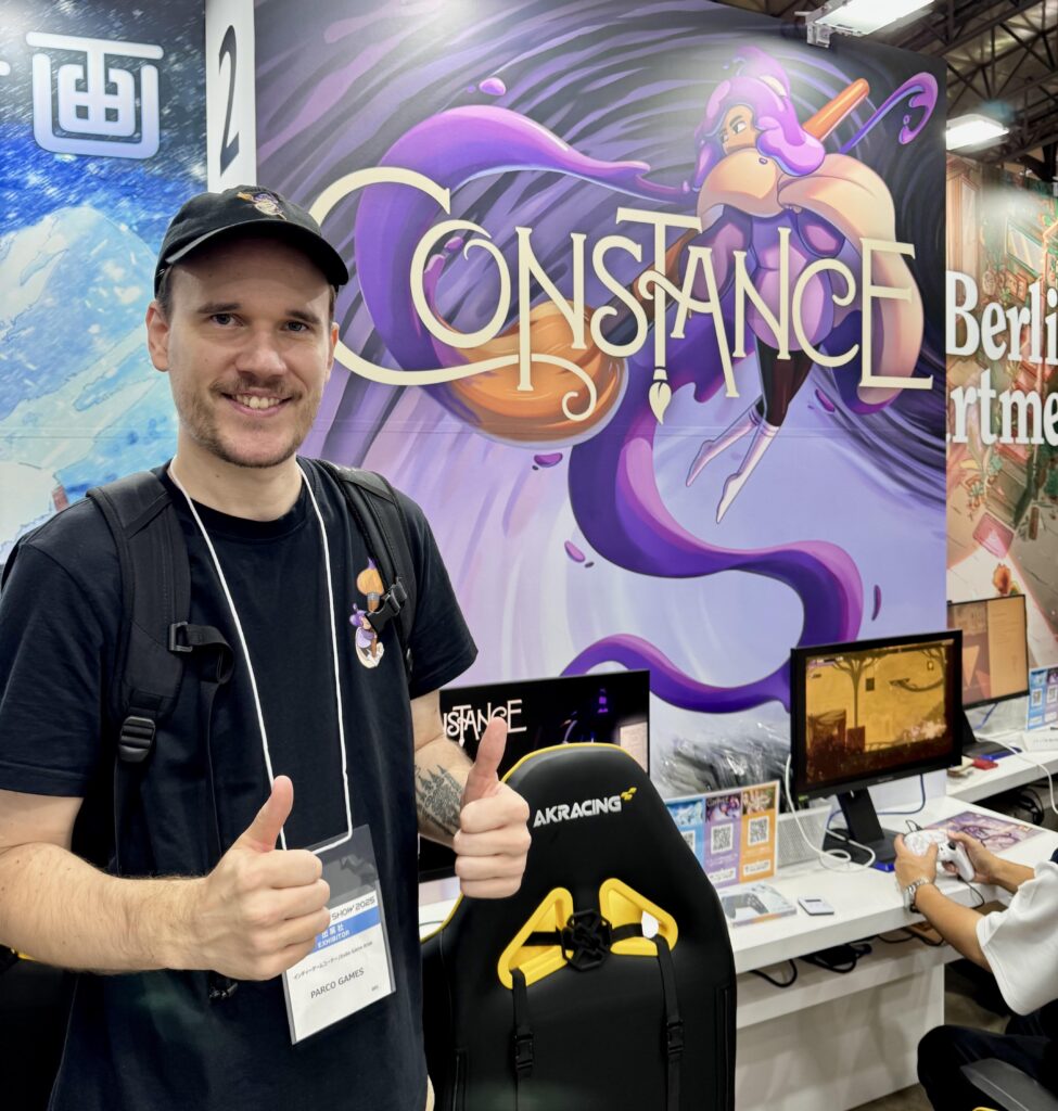 4 years ago I stitched together a shitty prototype for my game - today it’s being showcased at the booth of my Japanese co-publisher at Tokyo Game Show. Holy moly