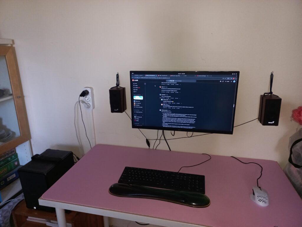 I kinda like big mousepads, and pink was on sale.