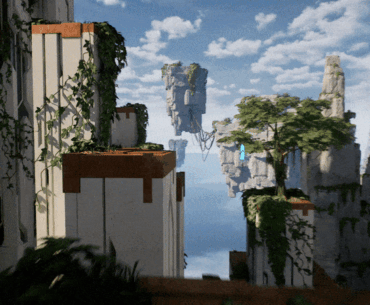 We made an atmospheric platformer where you gather air jumps and dashes to reach the top. Jumpbound is our first game and it's finally out on Steam!