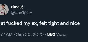 dav1g's tweet after the match against G2