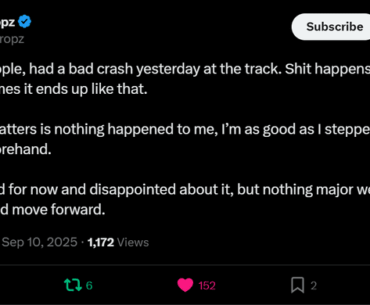 ropz crashed his Porshe yesterday!