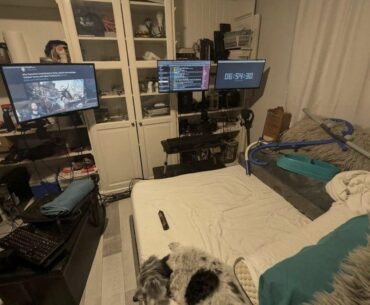 My friend calls it his "bed desk"