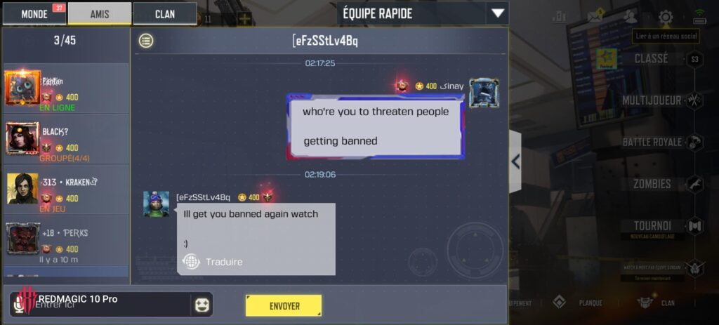 I'm getting threatened to get ban