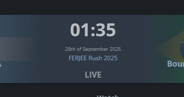 Due to really bad tournament organization, Bestia and Bounty Hunters LAN match at FERJEE RUSH 2025 is being play at 1AM.