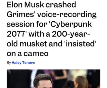 Someone at CDPR must've had a crystal ball and predicted what the public prescription of Musk will be in the future so they never put him in the game.