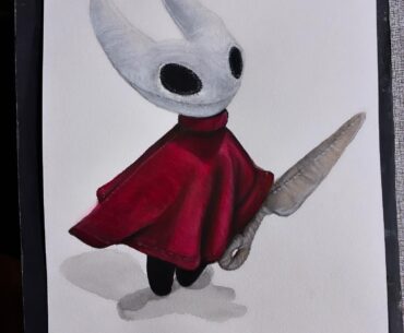 In celebration of Silksong, I did this Hornet watercolor art!