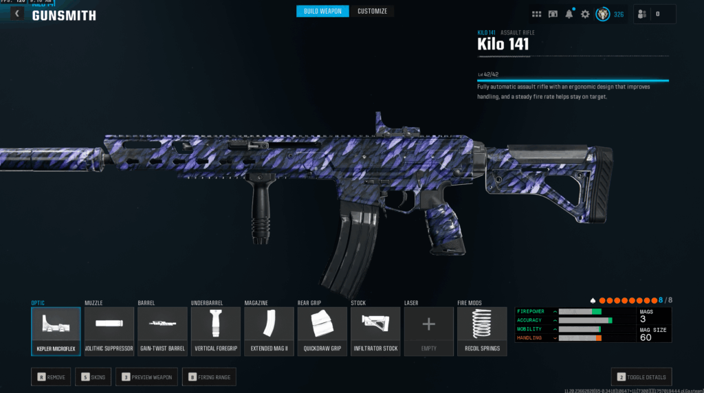 I don't usually use 8 attachment weapons but this thing feels so good to use.