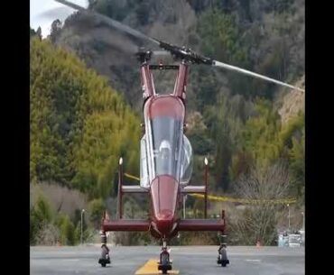 Kaman k-max helicopter taking off : a cyberpunk design.