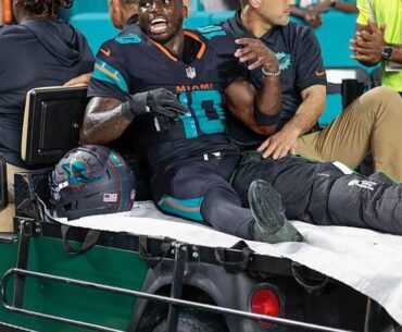 Dolphins beat Jets but lose Tyreek Hill to injury: Live updates and reaction from ‘Monday Night Football’